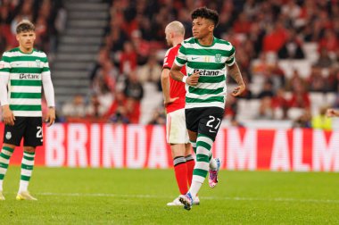 Alisson Santos Liga Portekiz maçı sırasında SL Benfica ve Sporting CP (Maciej Rogowski / Ball Raw Images) arasında görüldü)