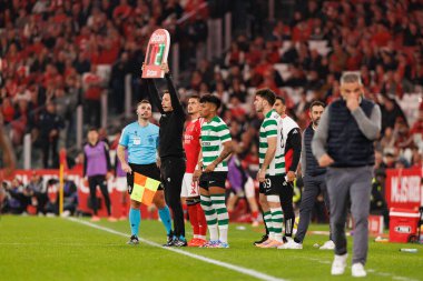 Alisson Santos Liga Portekiz maçı sırasında SL Benfica ve Sporting CP (Maciej Rogowski / Ball Raw Images) arasında görüldü)