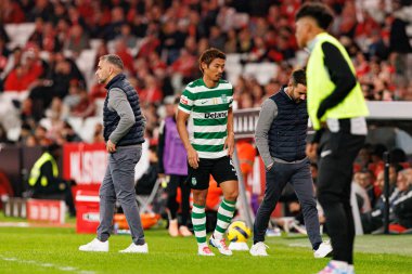 SL Benfica ve Sporting CP (Maciej Rogowski / Ball Raw Images) arasında oynanan Liga Portekiz maçında Rui Borges ve Hidemasa Morita görüldü)