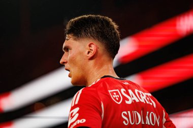 Georgiy Sudakov, Liga Portekiz maçında SL Benfica ve Sporting CP (Maciej Rogowski / Ball Raw Images) arasında görüldü)