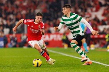 Georgiy Sudakov ve Ivan Fresneda Liga Portekiz maçı sırasında SL Benfica ve Sporting CP (Maciej Rogowski / Ball Raw Images)
