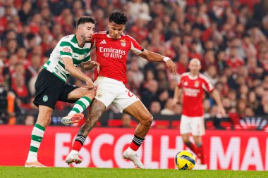 Goncalo Inacio ve Richard Rios, Liga Portekiz maçı sırasında SL Benfica ve Sporting CP (Maciej Rogowski / Ball Raw Images) arasında görüldü.)