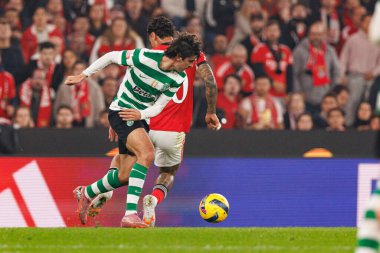 Francisco Trincao ve Richard Rios Liga Portekiz maçı sırasında SL Benfica ve Sporting CP (Maciej Rogowski / Ball Raw Images)