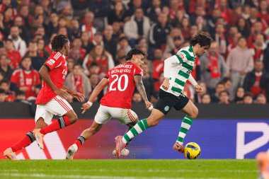 Francisco Trincao ve Richard Rios Liga Portekiz maçı sırasında SL Benfica ve Sporting CP (Maciej Rogowski / Ball Raw Images)