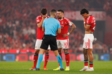 Antonio Silva, Antonio Nobre, Nicolas Otamendi ve Richard Rios, Liga Portekiz maçı sırasında SL Benfica ve Sporting CP (Maciej Rogowski / Ball Raw Images) arasında görüldü.)