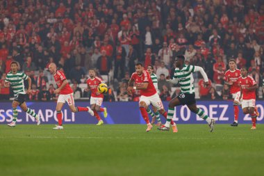 SL Benfica ve Sporting CP (Maciej Rogowski / Ball Raw Images) arasında oynanan Liga Portekiz maçında her iki takımın oyuncuları)