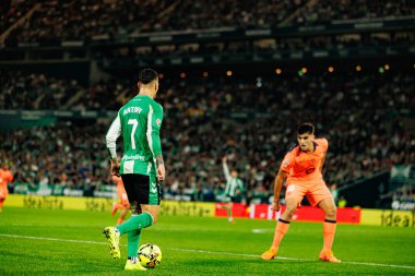Antony, Real Betis Balompie ve FC Barcelona (Maciej Rogowski / Ball Raw Images) takımları arasında LaLiga EA Spor karşılaşmasında görüldü.)
