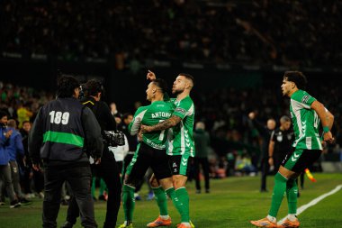 Antony, Real Betis Balompie ve FC Barcelona (Maciej Rogowski / Ball Raw Images) takımları arasındaki LaLiga EA Sports maçında gol attıktan sonra kutlama yaparken görüldü.)