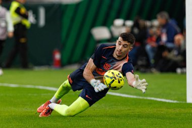 Joan Garcia, Real Betis Balompie ve FC Barcelona (Maciej Rogowski / Ball Raw Images) takımları arasında LaLiga EA Sports maçında görüldü.)