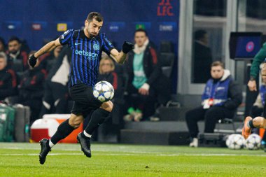 Henrikh Mkhitaryan, Internazionale Milano ve Liverpool FC (Maciej Rogowski / Ball Raw Images) arasında Şampiyonlar Ligi faz maçında görüldü)