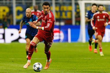 Hugo Ekitike Şampiyonlar Ligi 'nde Internazionale Milano ve Liverpool FC (Maciej Rogowski / Ball Raw Images) arasındaki faz maçında görüldü)