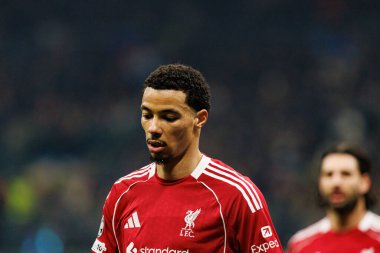 Hugo Ekitike Şampiyonlar Ligi 'nde Internazionale Milano ve Liverpool FC (Maciej Rogowski / Ball Raw Images) arasındaki faz maçında görüldü)