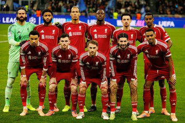 Liverpool takımı, Şampiyonlar Ligi 'nde Internazionale Milano ve Liverpool FC (Maciej Rogowski / Ball Raw Images) arasında oynanan faz maçında görüldü.)