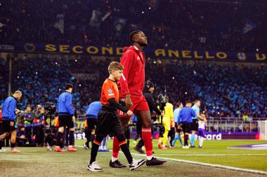 Ibrahima Konate, Şampiyonlar Ligi 'nde Internazionale Milano ve Liverpool FC (Maciej Rogowski / Ball Raw Images) arasında oynanan faz maçında görüldü.)