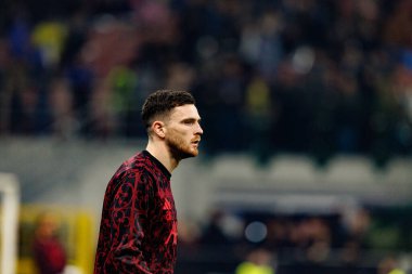 Andy Robertson Şampiyonlar Ligi faz oyunu sırasında Internazionale Milano ve Liverpool FC (Maciej Rogowski / Ball Raw Images) arasında görüldü.)