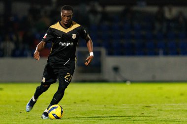 Sabit Abdulai, Liga Portekiz maçı sırasında FC Alverca ve CD Nacional (Maciej Rogowski / Ball Raw Images) takımları arasında görüldü.)