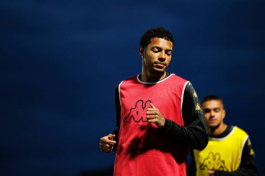 Matheus Dias, FC Alverca ve CD Nacional (Maciej Rogowski / Ball Raw Images) takımları arasında Liga Portekiz maçında görüldü.)