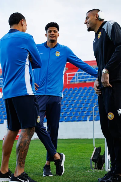 FC Alverca ve CD Nacional (Maciej Rogowski / Ball Raw Images) takımları arasında oynanan Liga Portekiz maçı sırasında Kaiky Naves, Mateus ve Kaique Pereira)