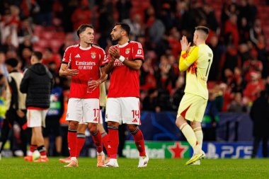 Amar Dediç ve Vangelis Pavlidis SL Benfica ve SSC Napoli (Maciej Rogowski / Ball Raw Images) arasındaki Şampiyonlar Ligi faz maçında görüldü)