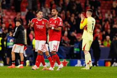 Amar Dediç ve Vangelis Pavlidis SL Benfica ve SSC Napoli (Maciej Rogowski / Ball Raw Images) arasındaki Şampiyonlar Ligi faz maçında görüldü)