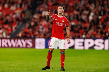 Enzo Barrenechea SL Benfica ve SSC Napoli (Maciej Rogowski / Ball Raw Images) arasındaki Şampiyonlar Ligi faz maçında görüldü)