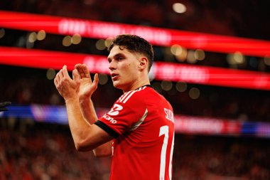 Georgiy Sudakov SL Benfica ve SSC Napoli (Maciej Rogowski / Ball Raw Images) arasındaki Şampiyonlar Ligi faz maçında görüldü)