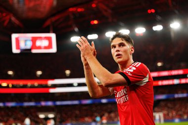 Georgiy Sudakov SL Benfica ve SSC Napoli (Maciej Rogowski / Ball Raw Images) arasındaki Şampiyonlar Ligi faz maçında görüldü)