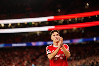 Georgiy Sudakov SL Benfica ve SSC Napoli (Maciej Rogowski / Ball Raw Images) arasındaki Şampiyonlar Ligi faz maçında görüldü)