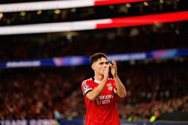 Georgiy Sudakov SL Benfica ve SSC Napoli (Maciej Rogowski / Ball Raw Images) arasındaki Şampiyonlar Ligi faz maçında görüldü)