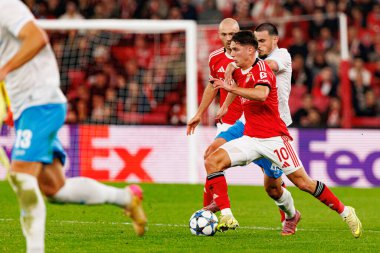 Georgiy Sudakov SL Benfica ve SSC Napoli (Maciej Rogowski / Ball Raw Images) arasındaki Şampiyonlar Ligi faz maçında görüldü)