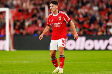 Georgiy Sudakov SL Benfica ve SSC Napoli (Maciej Rogowski / Ball Raw Images) arasındaki Şampiyonlar Ligi faz maçında görüldü)