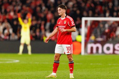 Georgiy Sudakov SL Benfica ve SSC Napoli (Maciej Rogowski / Ball Raw Images) arasındaki Şampiyonlar Ligi faz maçında görüldü)
