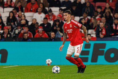 Enzo Barrenechea SL Benfica ve SSC Napoli (Maciej Rogowski / Ball Raw Images) arasındaki Şampiyonlar Ligi faz maçında görüldü)