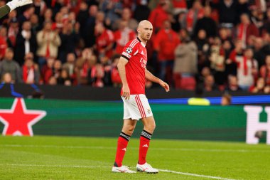 Fredrik Aursnes SL Benfica ve SSC Napoli (Maciej Rogowski / Ball Raw Images) arasında Şampiyonlar Ligi faz oyunu sırasında görüldü)