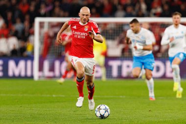 Fredrik Aursnes SL Benfica ve SSC Napoli (Maciej Rogowski / Ball Raw Images) arasında Şampiyonlar Ligi faz oyunu sırasında görüldü)