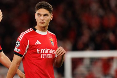 Georgiy Sudakov SL Benfica ve SSC Napoli (Maciej Rogowski / Ball Raw Images) arasındaki Şampiyonlar Ligi faz maçında görüldü)