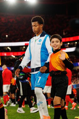 SL Benfica ve SSC Napoli (Maciej Rogowski / Ball Raw Images) arasındaki Şampiyonlar Ligi faz maçında David Neres görüldü)