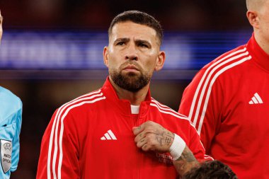 Nicolas Otamendi SL Benfica ve SSC Napoli (Maciej Rogowski / Ball Raw Images) arasındaki Şampiyonlar Ligi faz maçında görüldü)