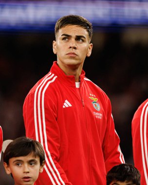 Enzo Barrenechea SL Benfica ve SSC Napoli (Maciej Rogowski / Ball Raw Images) arasındaki Şampiyonlar Ligi faz maçında görüldü)