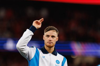 Sam Beukema SL Benfica ve SSC Napoli (Maciej Rogowski / Ball Raw Images) arasındaki Şampiyonlar Ligi faz maçında görüldü)