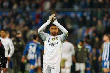 LaLiga EA SPORTS maçı sırasında Mendizorroza 'da Deportivo Alaves ve Real Madrid FC takımları arasında Kylian Mbappe görüldü (Maciej Rogowski / Ball Raw Images)