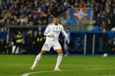 LaLiga EA SPORTS maçı sırasında Mendizorroza 'da Deportivo Alaves ve Real Madrid FC takımları arasında Kylian Mbappe görüldü (Maciej Rogowski / Ball Raw Images)