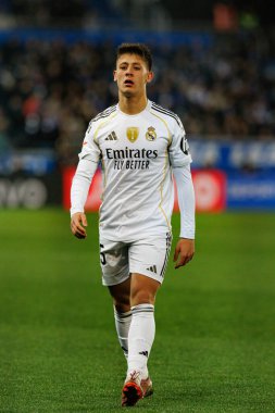 LaLiga EA SPORTS maçı sırasında Mendizorroza 'da Deportivo Alaves ve Real Madrid FC takımları arasında görüldü (Maciej Rogowski / Ball Raw Images)