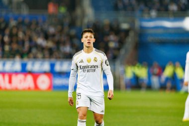 LaLiga EA SPORTS maçı sırasında Mendizorroza 'da Deportivo Alaves ve Real Madrid FC takımları arasında görüldü (Maciej Rogowski / Ball Raw Images)