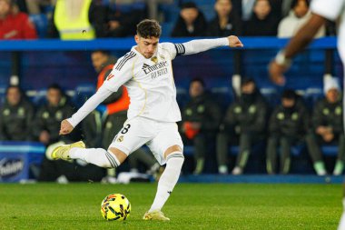 Federico Valverde, Mendizorroza 'da Deportivo Alaves ve Real Madrid FC takımları arasında oynanan LaLiga EA SPORTS maçı sırasında görüldü (Maciej Rogowski / Ball Raw Images)