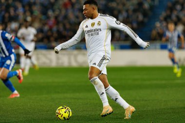 LaLiga EA SPORTS maçı sırasında Mendizorroza 'da Deportivo Alaves ve Real Madrid FC takımları arasında Kylian Mbappe görüldü (Maciej Rogowski / Ball Raw Images)