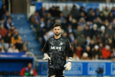 Antonio Sivera, LaLiga EA SPORTS maçı sırasında Mendizorroza 'da Deportivo Alaves ve Real Madrid FC takımları arasında görüldü (Maciej Rogowski / Ball Raw Images)