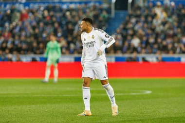 LaLiga EA SPORTS maçı sırasında Mendizorroza 'da Deportivo Alaves ve Real Madrid FC takımları arasında Kylian Mbappe görüldü (Maciej Rogowski / Ball Raw Images)