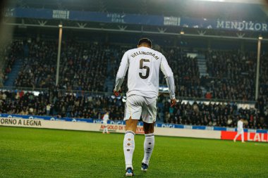 Jude Bellingham, Mendizorroza 'da Deportivo Alaves ve Real Madrid FC takımları arasında oynanan LaLiga EA SPORTS maçı sırasında görüldü (Maciej Rogowski / Ball Raw Images)