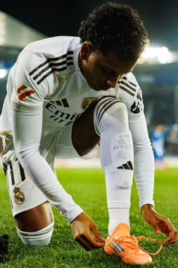 Mendizorroza 'daki Deportivo Alaves ve Real Madrid FC (Maciej Rogowski / Ball Raw Images) takımları arasında oynanan LaLiga EA SPORTS maçı sırasında Rodrygo görüldü.)